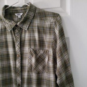 Soft & Cozy Flannel Shirt, Long Sleeves, Sonoma, L